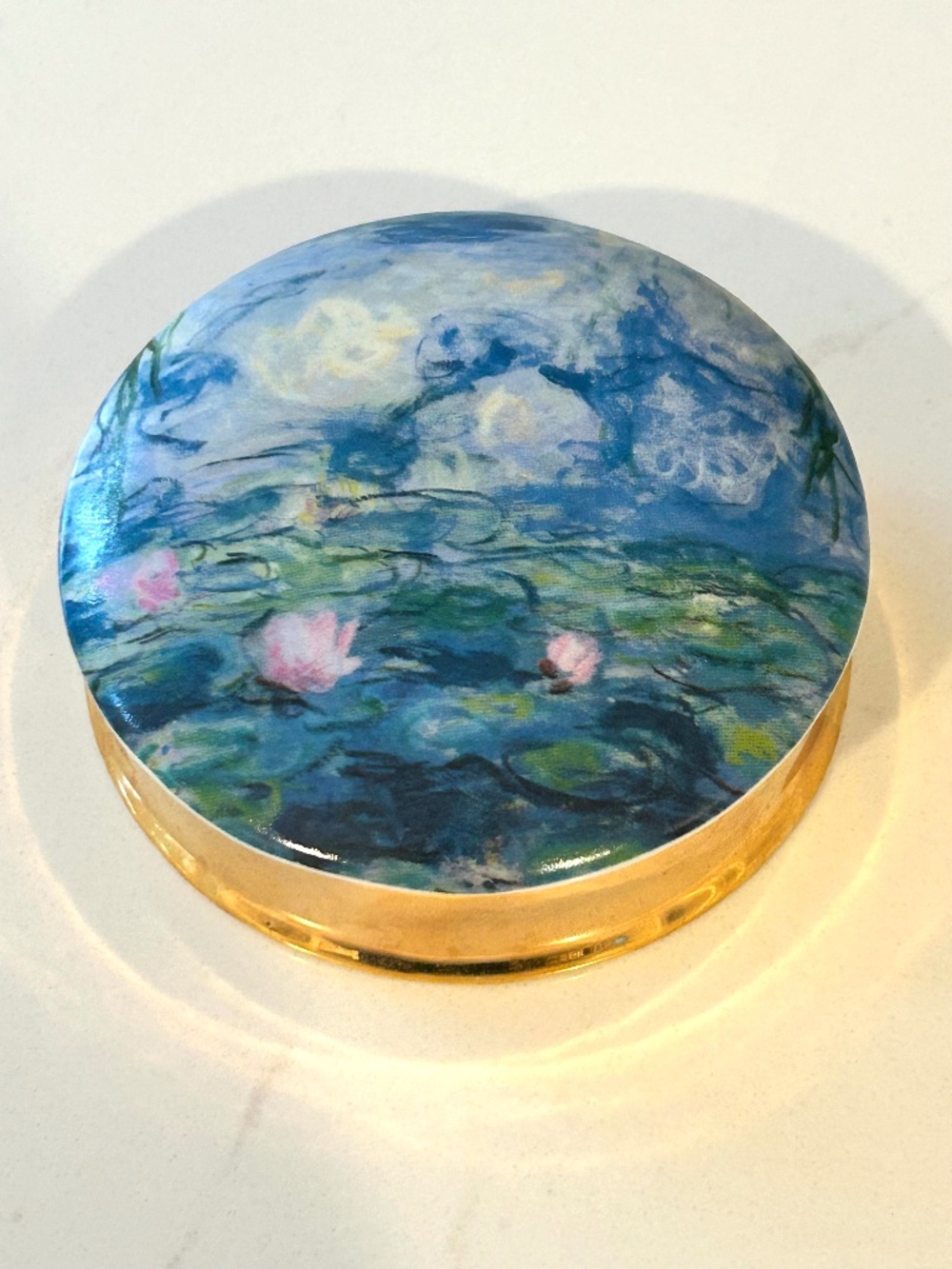 Claude Monet “Waterlillies” Trinket Box Musee Marmottan Monet Paris France 4”D